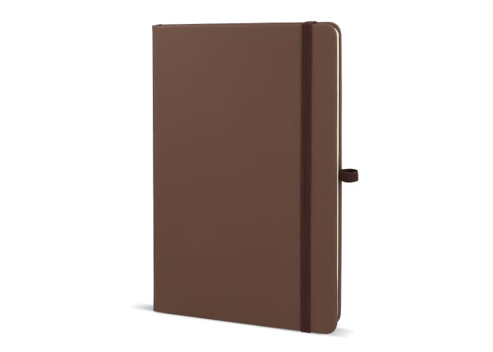 Carnet promotionnel A5 avec passant stylo Sora Marron foncé